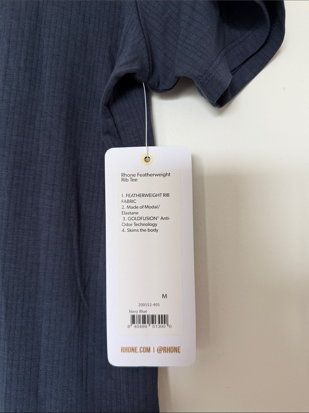 RHONE Featherweight Rib Tee - Picture 3 of 8
